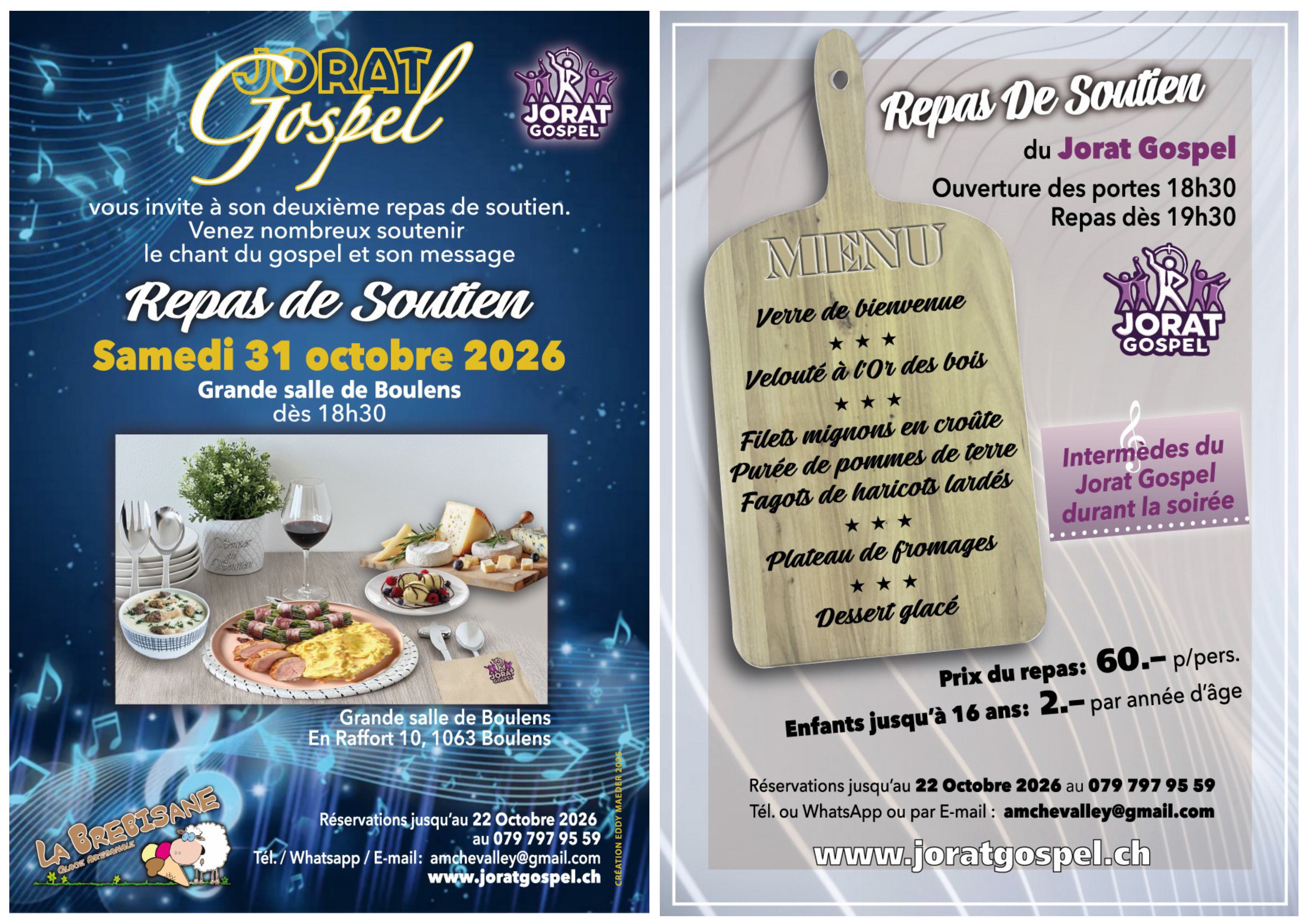 Repas de soutien du Jorat Gospel